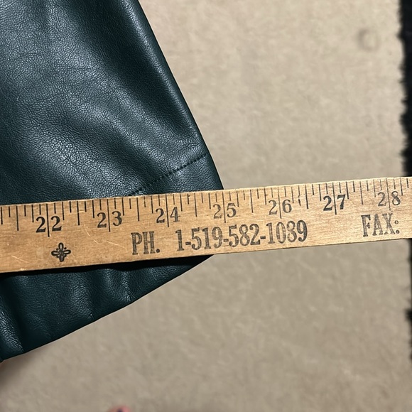 Holiday 🌲 Forest Hunter Green Faux Leather Dress - Picture 14 of 15